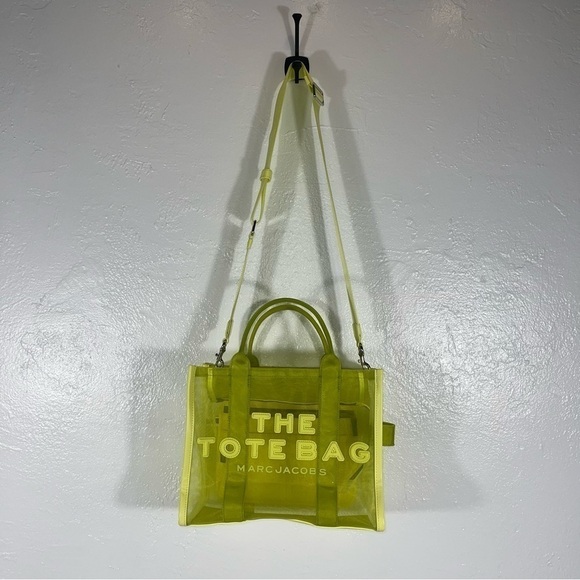 NWOT Marc Jacobs Small Traveler Mesh Tote - Bright Green SOLD OUT EVERYWHERE..!! - Picture 2 of 10